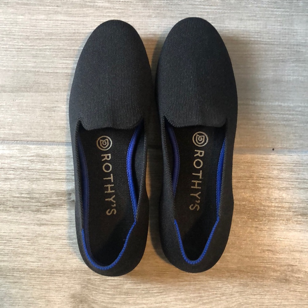 Rothy’s Solid Black Loafer Flats Size 7